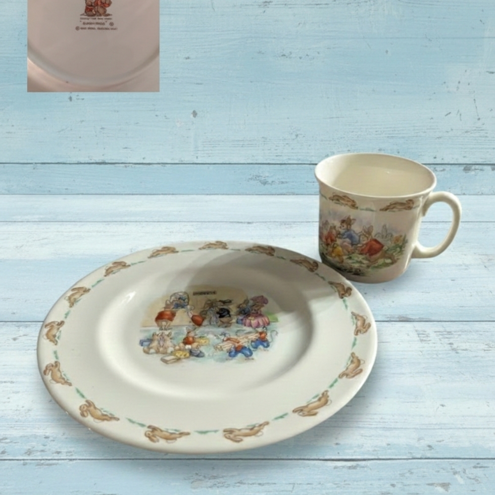 🐇 LIKE NEW! Royal Doulton Bunnykins 2pc Set